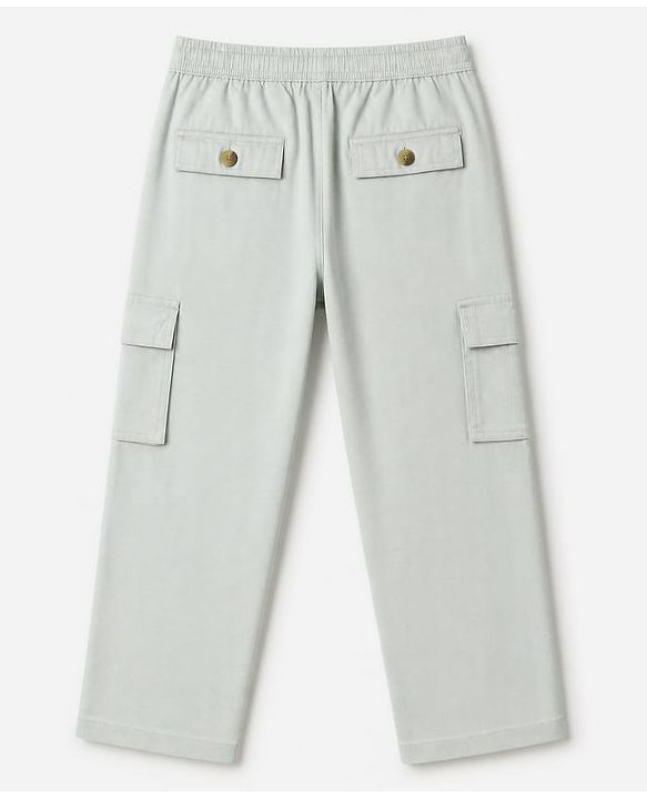 Pine Kids Cotton Elastane Woven Full Length Cargo Pocket Trousers Pant - Grey