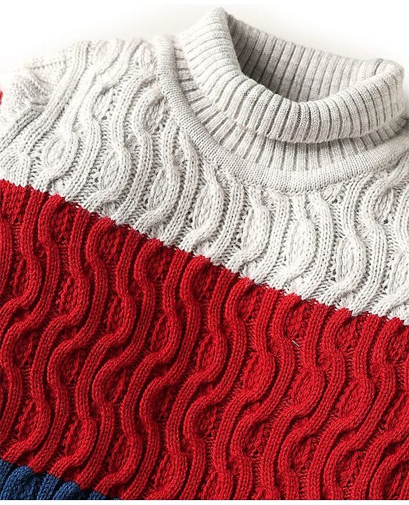 Babyhug Knit Full Sleeves Pullover Sweater Cable Knit Design - Red