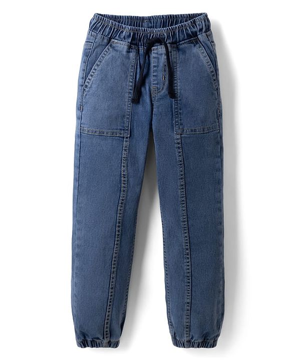 Pine Kids Cotton Blend Denim Woven Full Length Solid Jeans - Blue