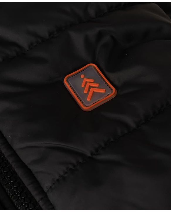 Pine Kids Woven Sleeveless Hooded Padded Winter Jacket - Black