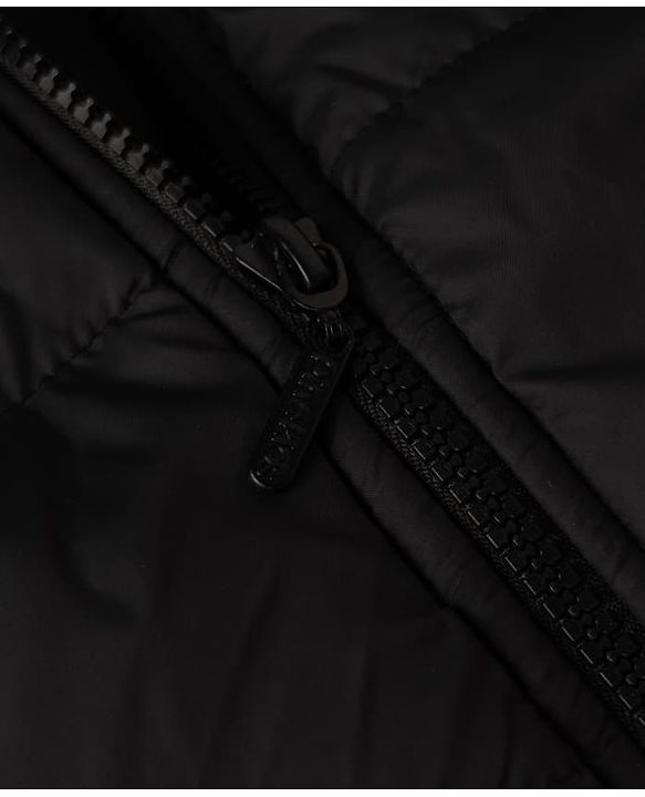 Pine Kids Woven Sleeveless Hooded Padded Winter Jacket - Black