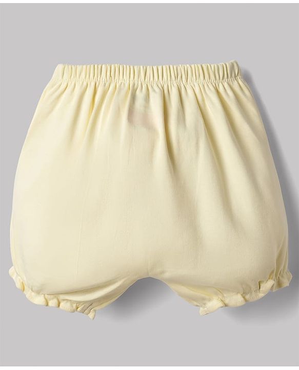Babyhug Disney Single Jersey Knit Bloomer With Minnie Mouse Graphic Pack of 2 - White & Yellow