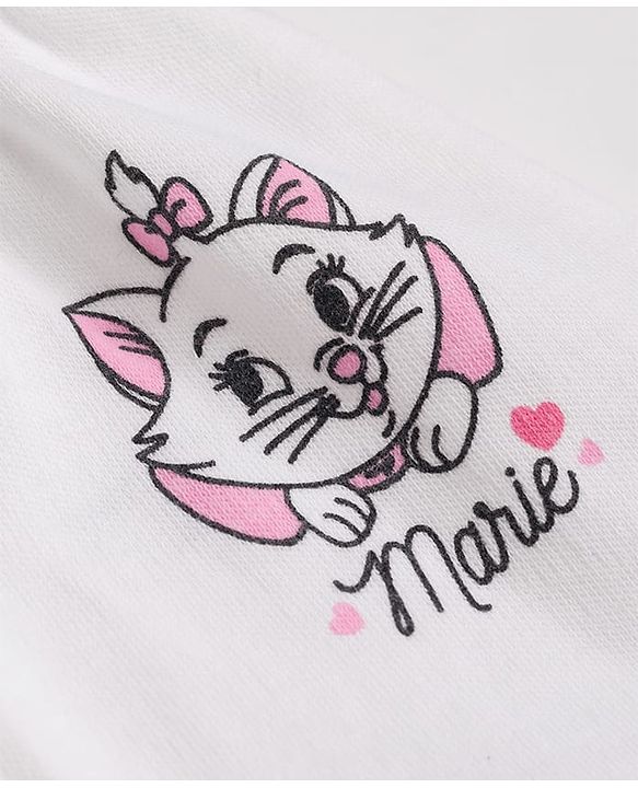 Babyhug Disney Single Jersey Knit Bloomers With Minnie Mouse & Marie Graphic Pack Of 2  - White