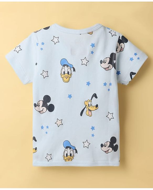 Babyhug Disney Interlock Knit Half Sleeves Jhablas With Mickey Mouse Graphics Pack of 2 - Multicolor