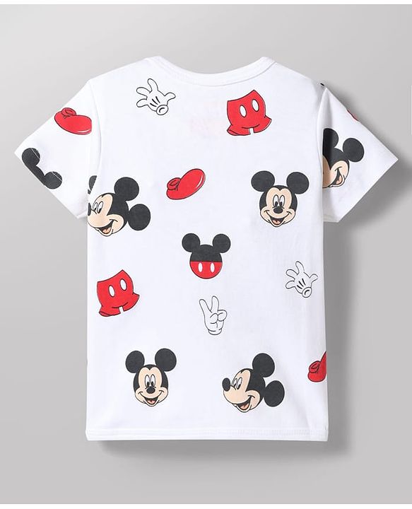 Babyhug Disney Interlock Knit Half Sleeves Jhablas with Mickey Mouse Graphics Pack of 2 - Multicolor