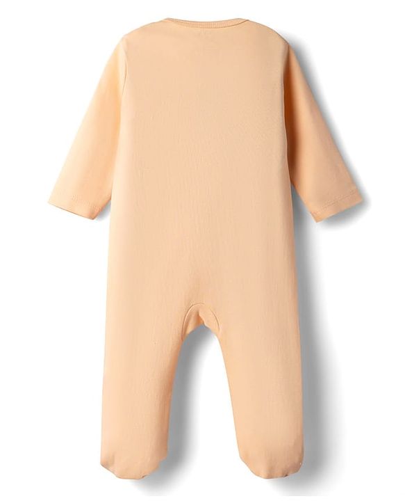 Babyhug Disney Interlock Knit Full Sleeves Footed Night Suit with Minnie Mouse Graphics Pack of 2 - Peach & Sky