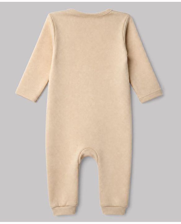 Babyhug 100% Cotton Interlock Knit Full Sleeves Rompers With Vehicle Print Pack of 2 - White & Beige