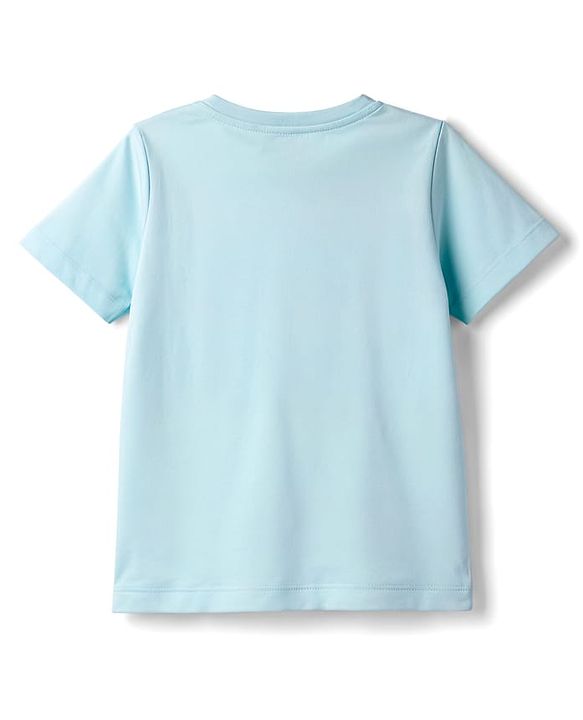 Babyhug Cotton Knit Half Sleeves Monster Printed T-Shirt & Shorts Night Suit -Blue