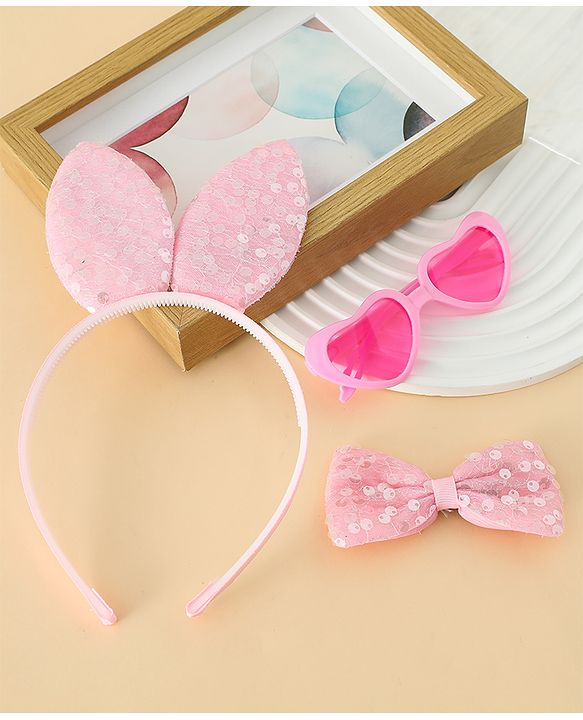 Babyhug Free Size Hair Accessories Combo - Pink
