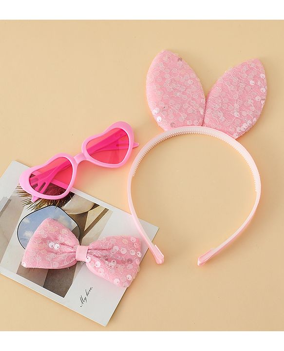Babyhug Free Size Hair Accessories Combo - Pink