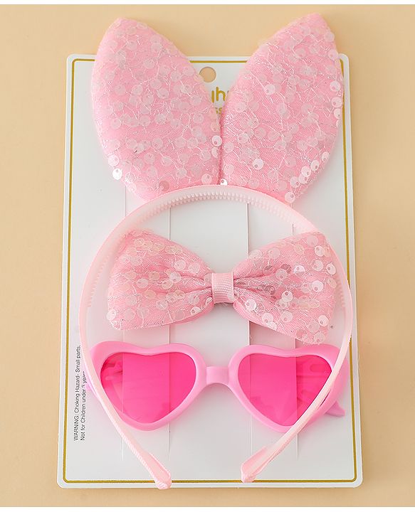 Babyhug Free Size Hair Accessories Combo - Pink