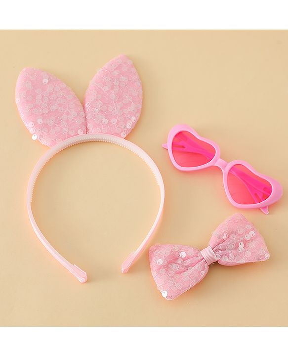 Babyhug Free Size Hair Accessories Combo - Pink