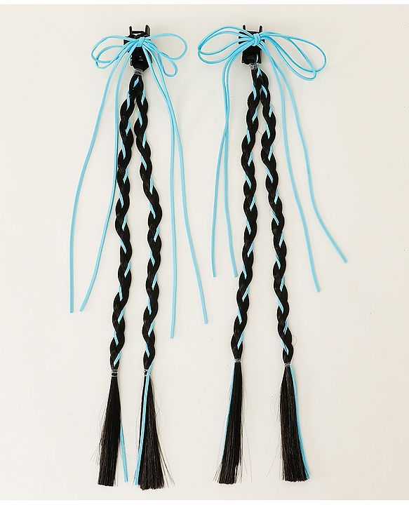 Pine Kids Free Size Hair Extensions - Blue