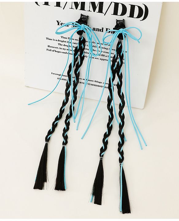Pine Kids Free Size Hair Extensions - Blue