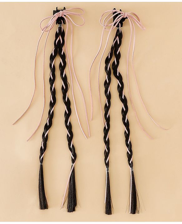 Pine Kids Free Size Hair Extensions - Pink