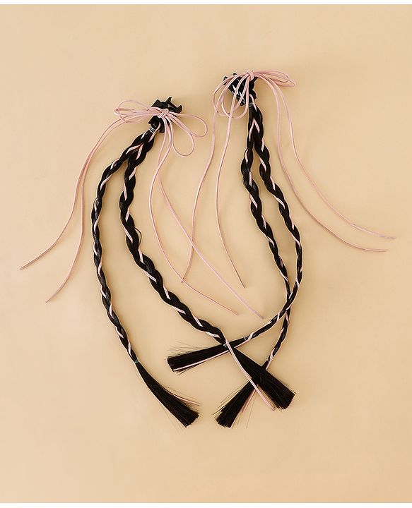 Pine Kids Free Size Hair Extensions - Pink