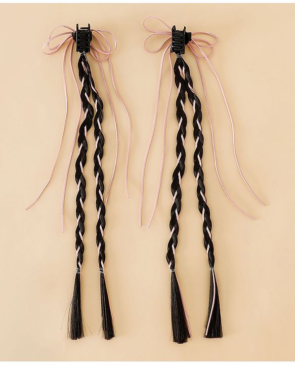 Pine Kids Free Size Hair Extensions - Pink