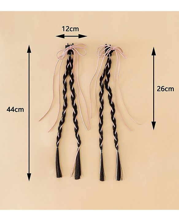 Pine Kids Free Size Hair Extensions - Pink