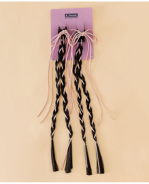 Pine Kids Free Size Hair Extensions - Pink