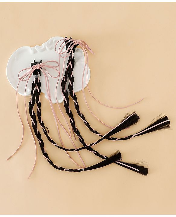 Pine Kids Free Size Hair Extensions - Pink
