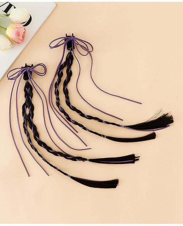 Pine Kids Free Size Hair Extensions - Purple