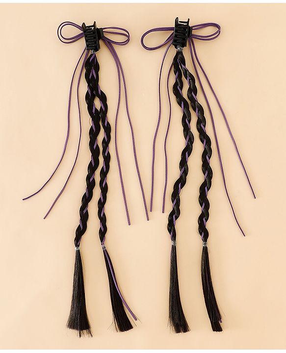 Pine Kids Free Size Hair Extensions - Purple