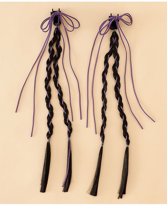 Pine Kids Free Size Hair Extensions - Purple