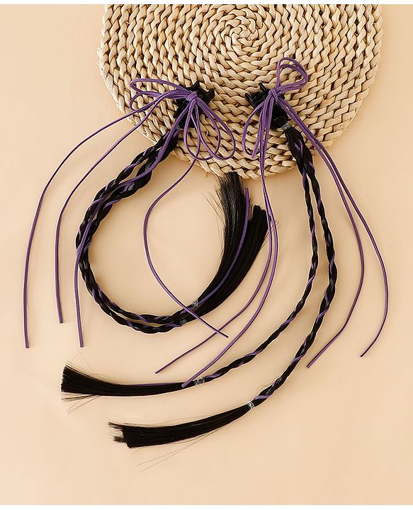 Pine Kids Free Size Hair Extensions - Purple