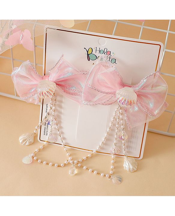 Babyhug Free Size Bow & Butterfly Clip - Multicolor