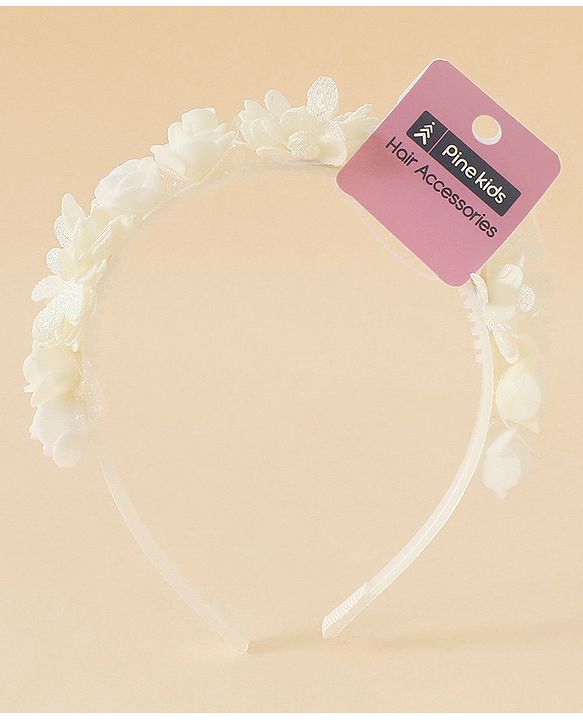 Pine Kids Free Size Hair Bands -White