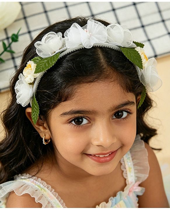 Pine Kids Free Size Hair Bands - White