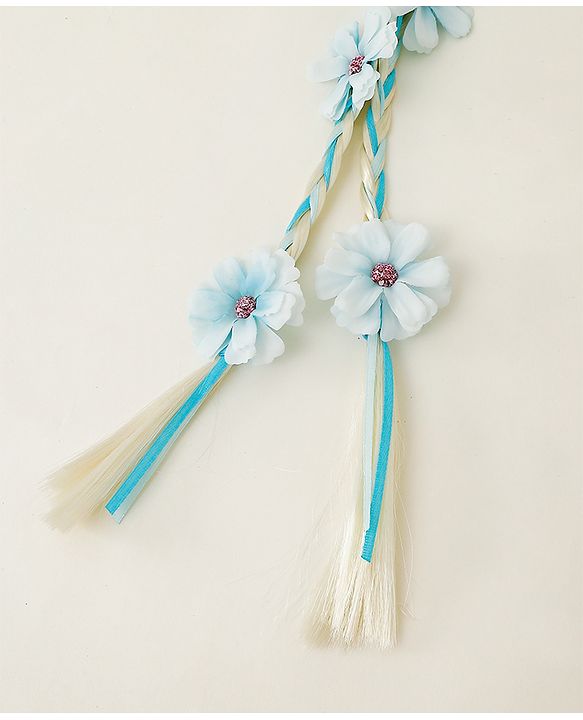 Babyhug Hair Band With Floral Applique - Blue