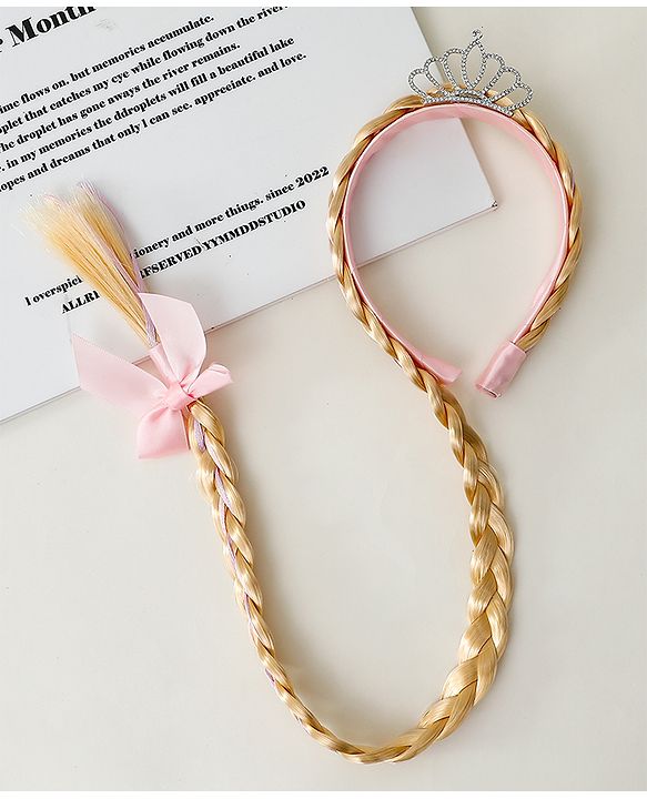 Babyhug Free Size Hair Band Tiara & Bow Applique - Pink