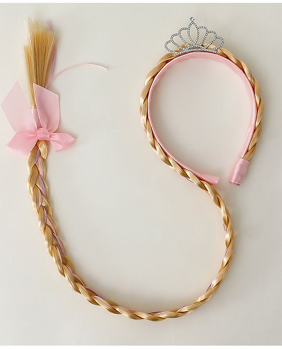 Babyhug Free Size Hair Band Tiara & Bow Applique - Pink