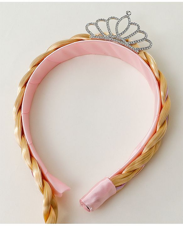 Babyhug Free Size Hair Band Tiara & Bow Applique - Pink