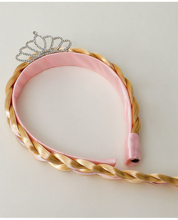 Babyhug Free Size Hair Band Tiara & Bow Applique - Pink