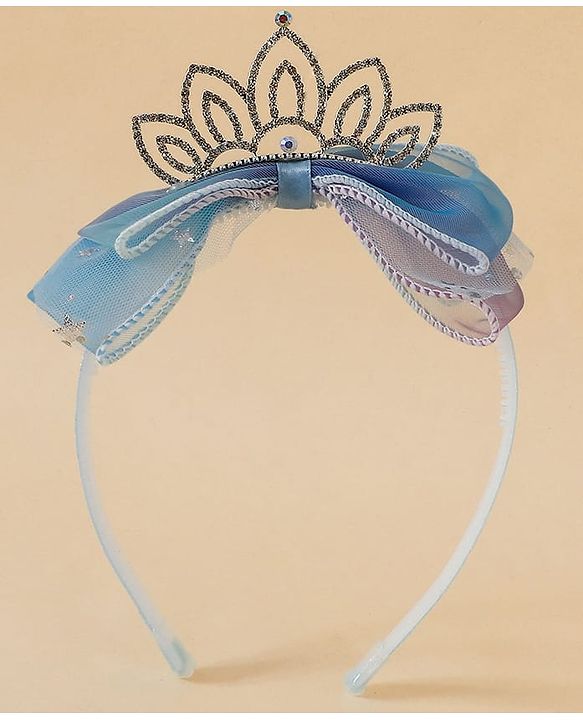 Babyhug Girls Soft Fabric Bow Hairband - Blue