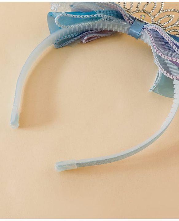 Babyhug Girls Soft Fabric Bow Hairband - Blue