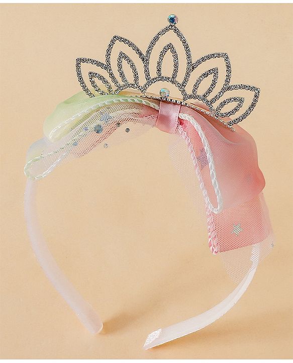 Babyhug Girls Soft Fabric Bow Hairband - Blue