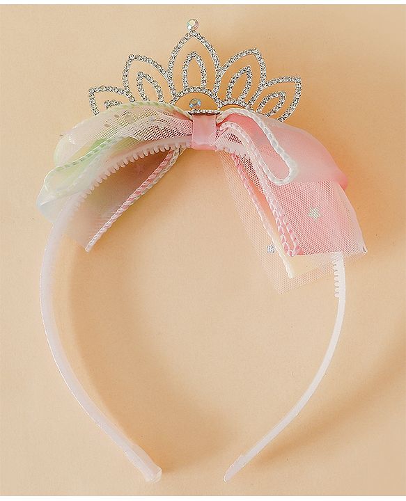 Babyhug Girls Soft Fabric Bow Hairband - Blue