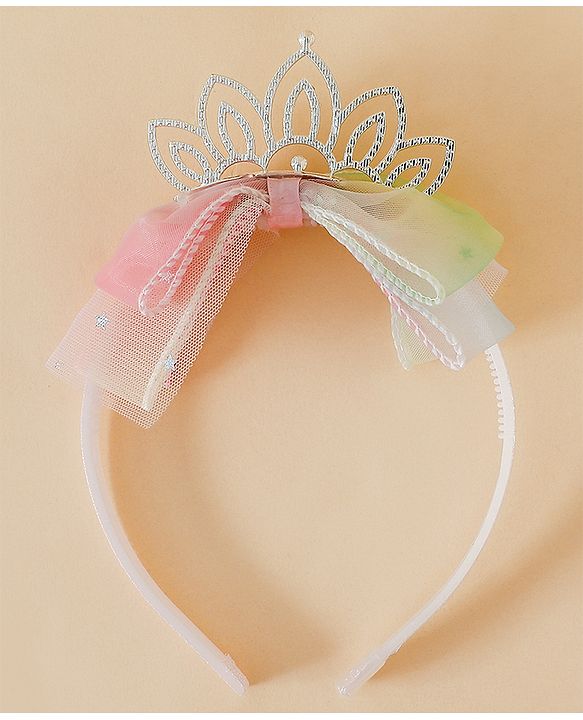 Babyhug Girls Soft Fabric Bow Hairband - Blue