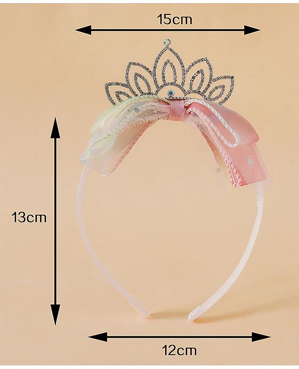 Babyhug Girls Soft Fabric Bow Hairband - Blue