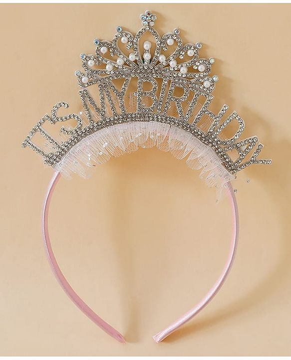 Babyhug Hair Bands With Applique Free Size -Pink
