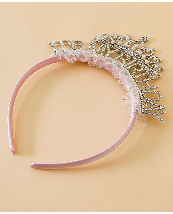 Babyhug Hair Bands With Applique Free Size -Pink