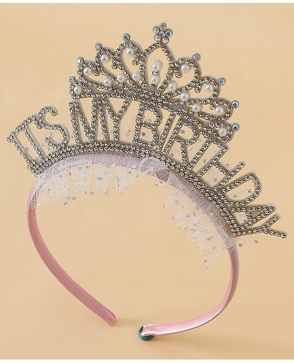 Babyhug Hair Bands With Applique Free Size -Pink