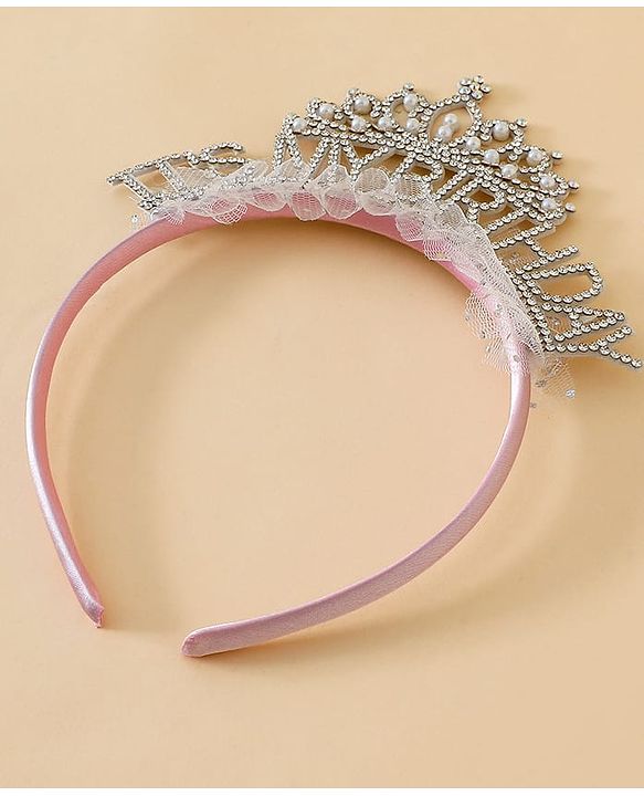 Babyhug Hair Bands With Applique Free Size -Pink