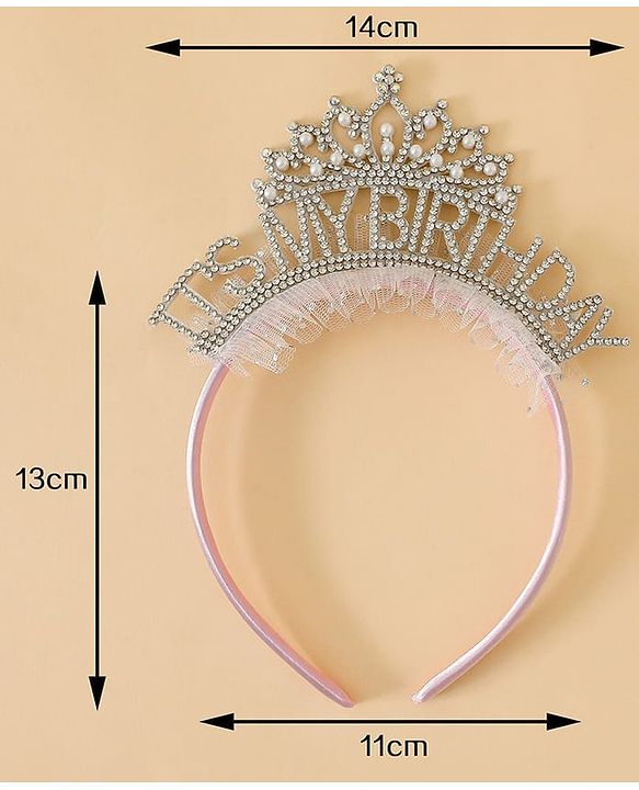 Babyhug Hair Bands With Applique Free Size -Pink