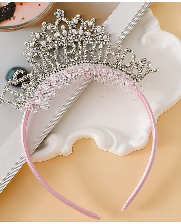 Babyhug Hair Bands With Applique Free Size -Pink