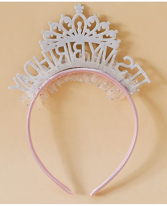 Babyhug Hair Bands With Applique Free Size -Pink