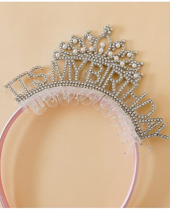 Babyhug Hair Bands With Applique Free Size -Pink